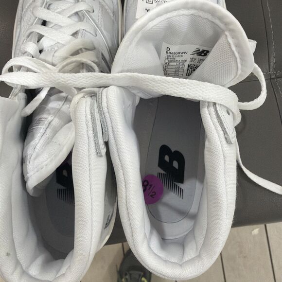 NEW BALANCE Shoe 650R Mens US 8.5 WHITE GRAY Leather Hightop main image 5